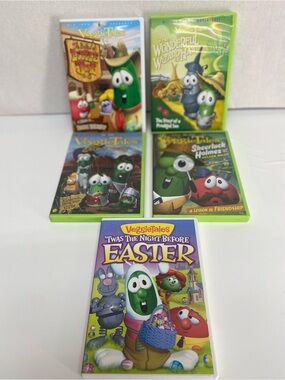 Veggie Tales Lot of five DVDs Family Adventure Big Idea Fun Positive Family